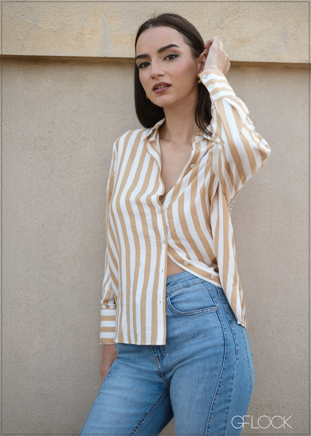 Stripe Long Sleeve Shirt - 090425