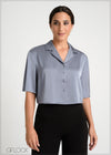 Lapel Collar Top - 300924