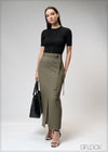 Front Slit Skirt - 210325