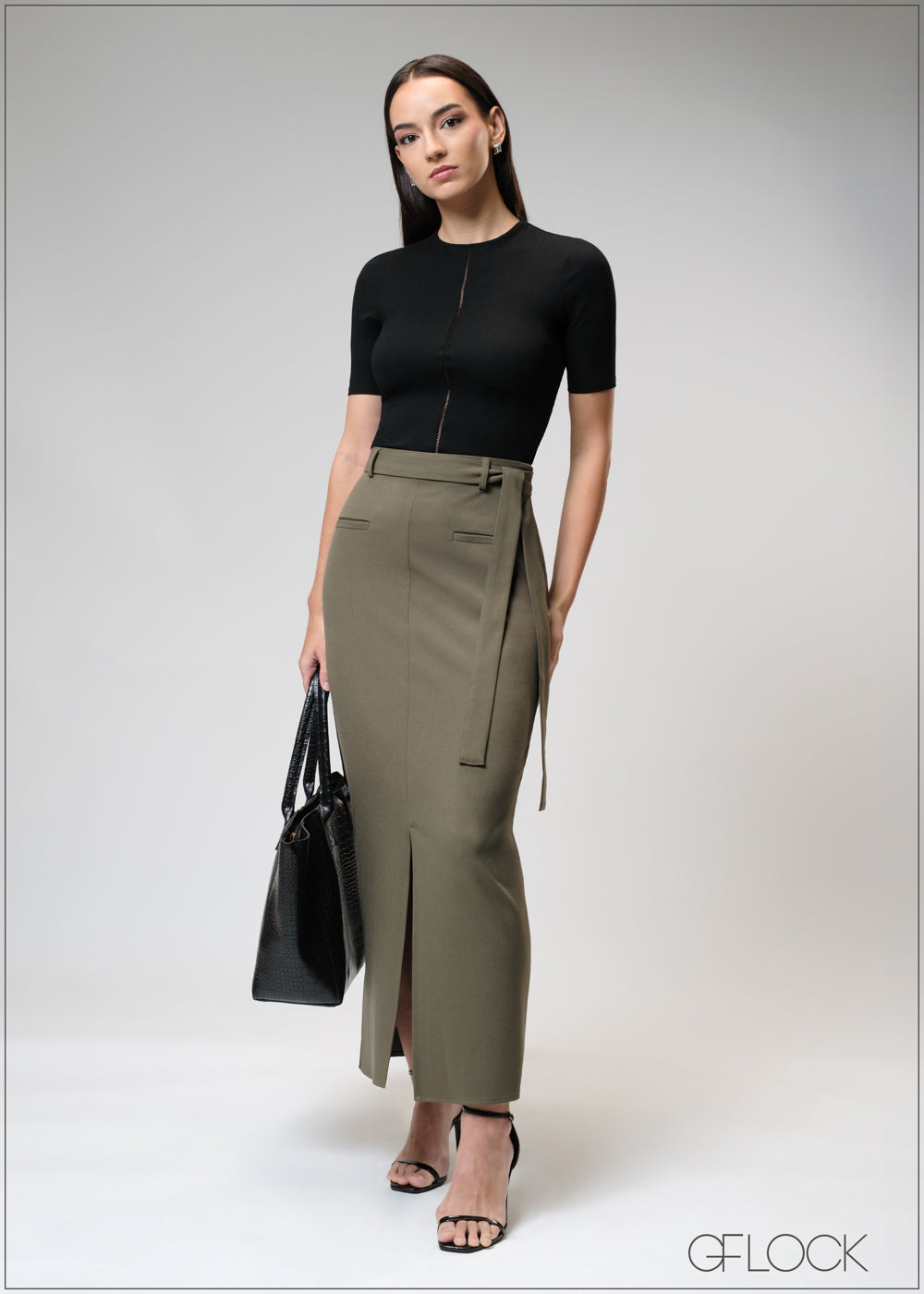 Front Slit Skirt - 210325