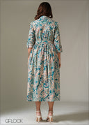 Printed Shirt Dress - 281225