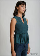 Frill Detailed Smocked Top - 270426