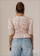 Lace Detailed V-Neck Top - 280926