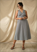 Gingham Midi Dress - 290925