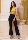 Pin Tuck Detailed Bootleg Pant - 101123