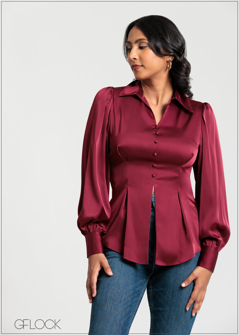 Collared Front Neck Detailed Top - 140725