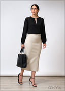 V-Neck Long Sleeve Top - 020625