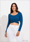 Tie Detail Crop Top - 050623