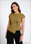 Knot Detail Peplum Top - 170125