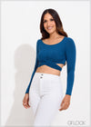 Tie Detail Crop Top - 050623