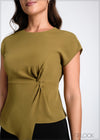 Knot Detail Peplum Top - 170125