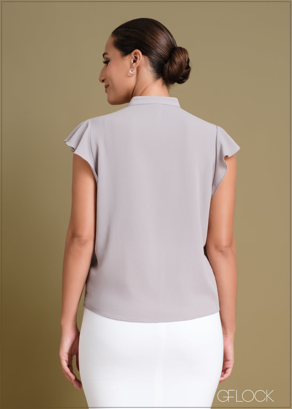 Top With Frill Sleeves - 240424