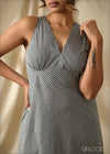 Gingham Midi Dress - 290925