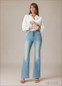 Light Wash Boot-Cut Jean - Long Length - 210326D