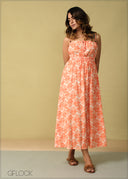 Strappy Bustier Detailed Dress - 260925