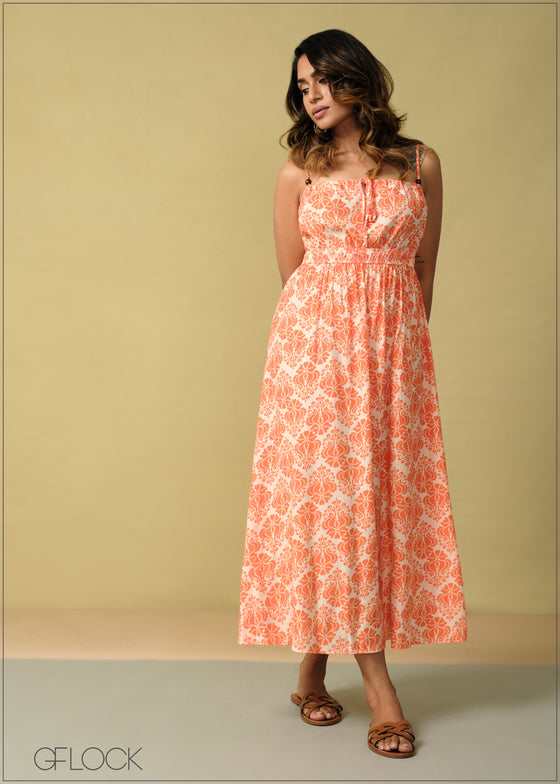 Strappy Bustier Detailed Dress - 260925