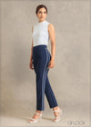 Tapered Fit Side Stripe Pant - 241123