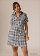 Gingham Mini Dress - 110926