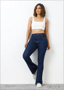 Dark Blue Flare Jean - Long Length - 310324