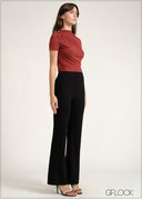High Waist Bootleg Pant - 030826