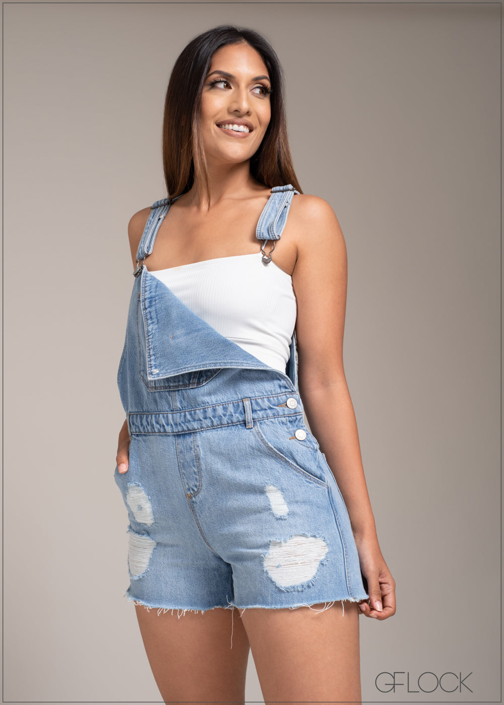 Light Wash Romper - 091222