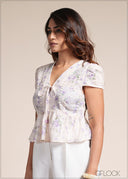 Floral Cutlawn Top - 110526