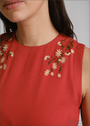 Embroidery Midi Dress - 250425