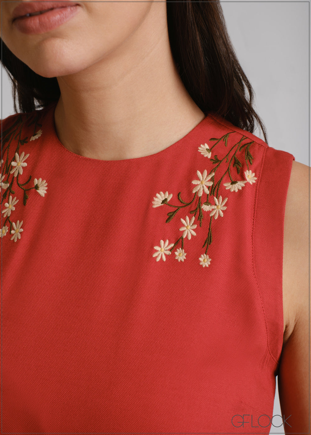 Embroidery Midi Dress - 250425