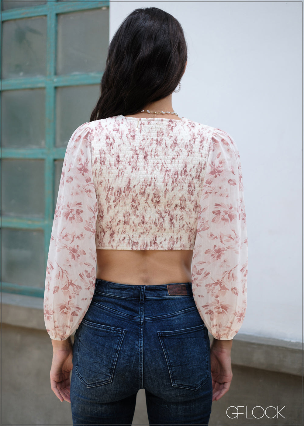 Long Sleeve Smocked Top - 040425