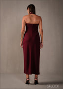 Sleeveless Halter Neck Maxi Dress - 160326
