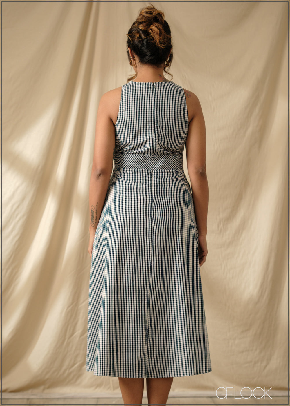 Gingham Midi Dress - 290925