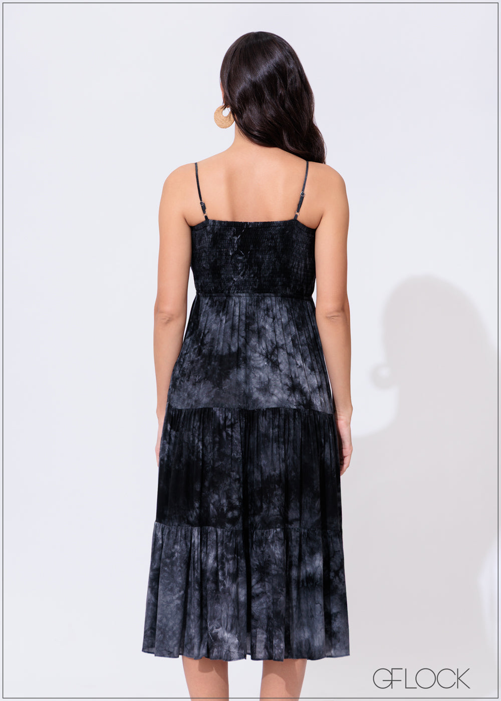 Tie Dye Smocking Detailed Dress - 300425