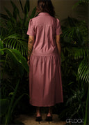 Gathered Midi Dress - 210326