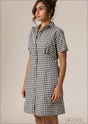 Gingham Mini Dress - 110926