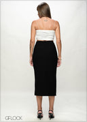 High Waist Midi Skirt - 090226