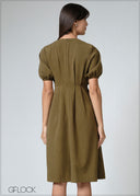 Puff Sleeve Dress - 080626