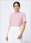 Short Sleeve Basic Top - 140623