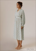 Printed Midi Dress - 280926