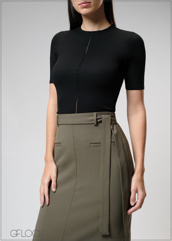 Front Slit Skirt - 210325