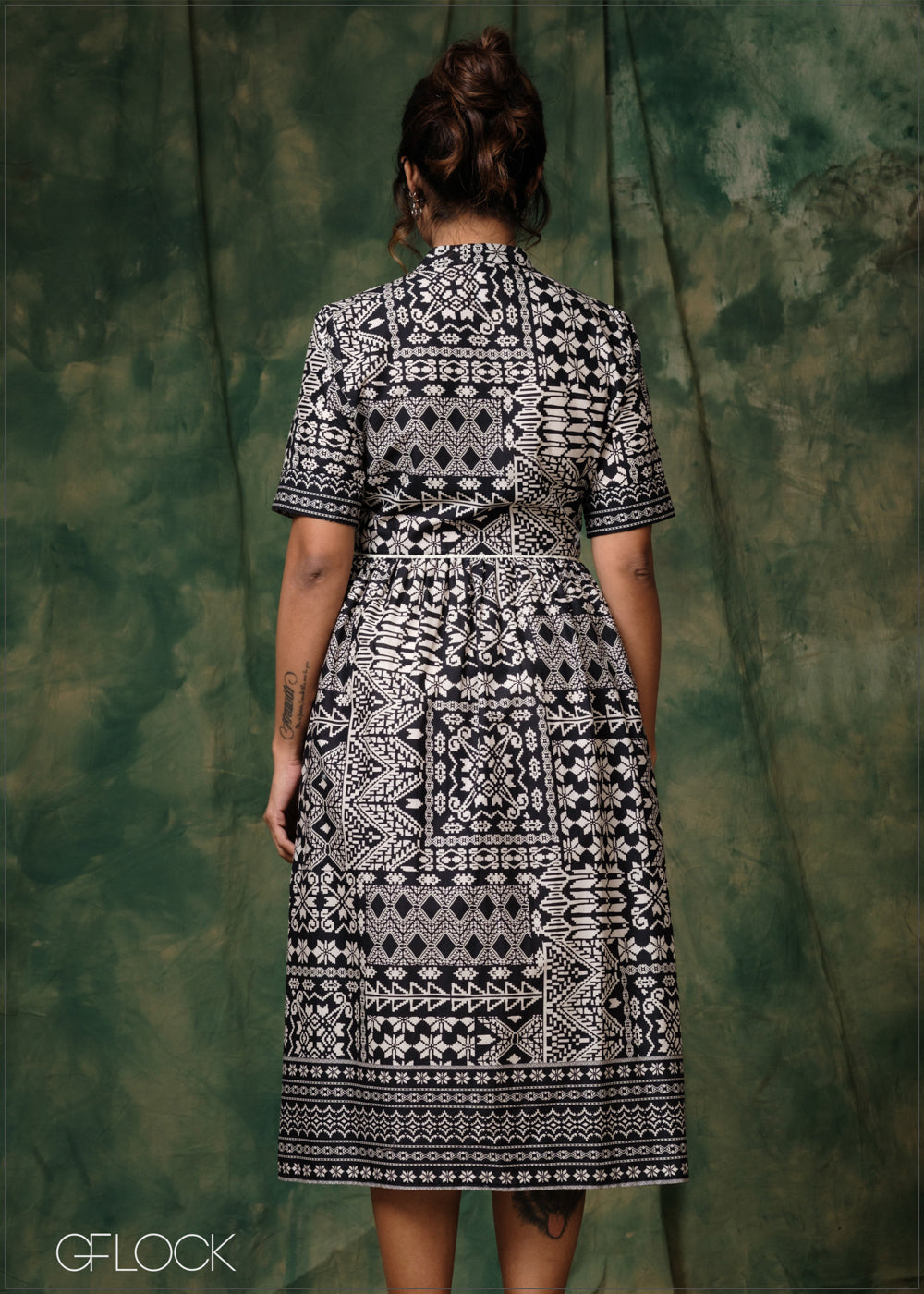 Printed Midi Dress - 171225