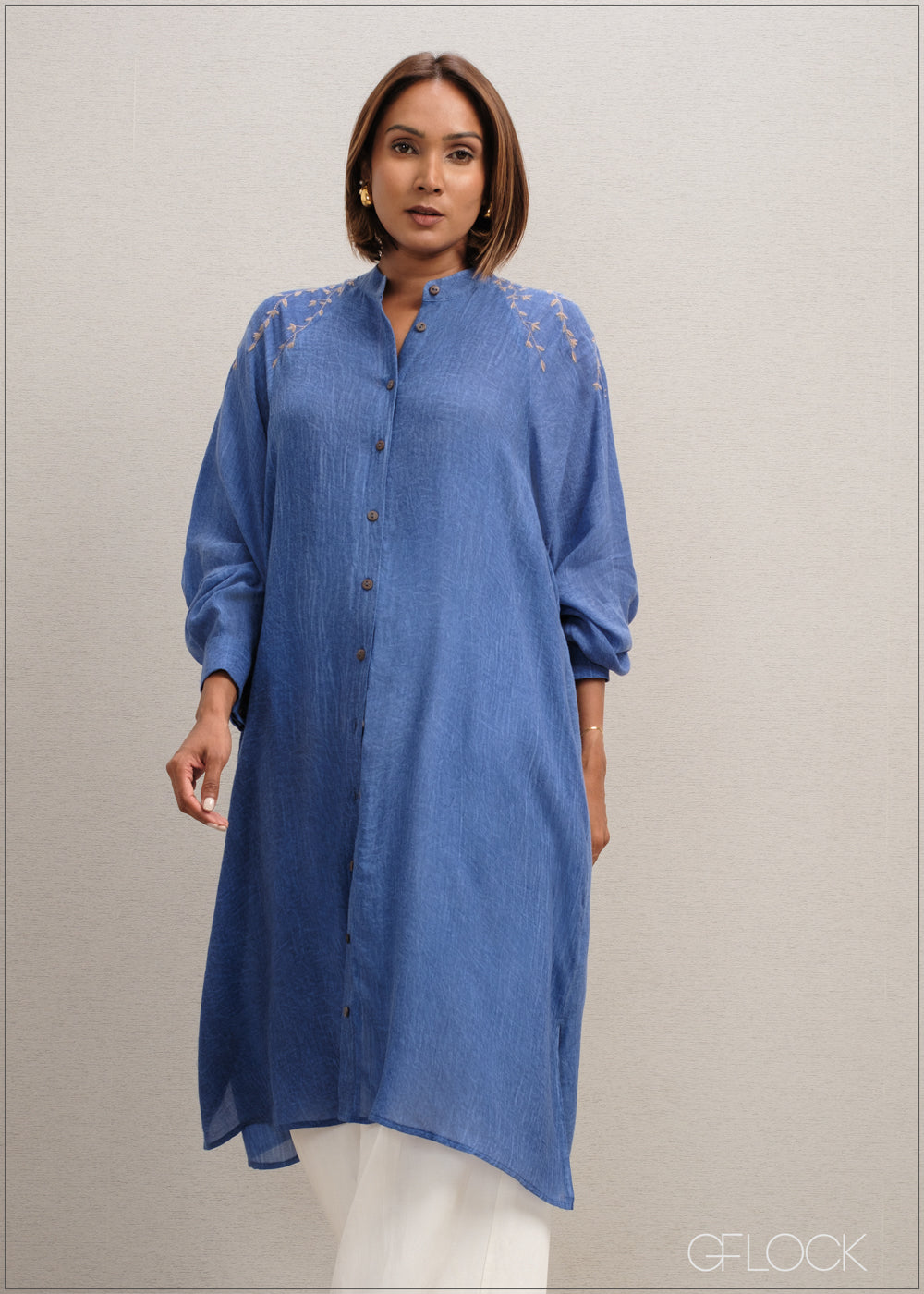 Embroidered Long Sleeve Top - 300625