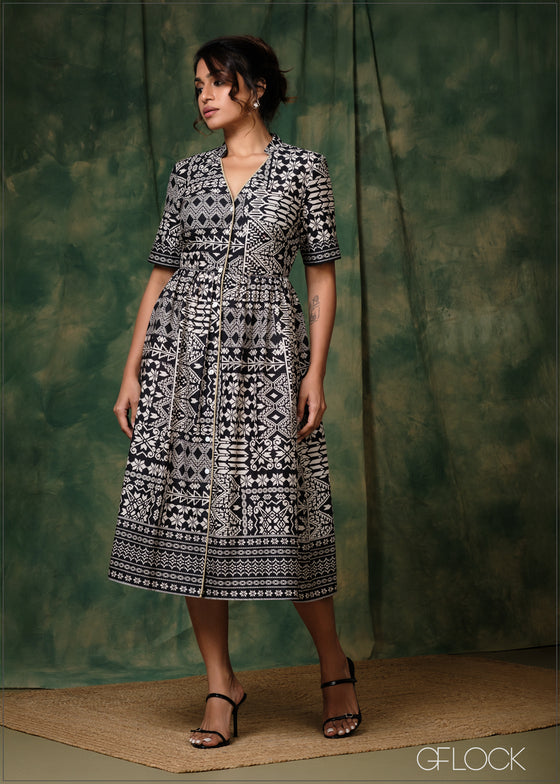 Printed Midi Dress - 171225