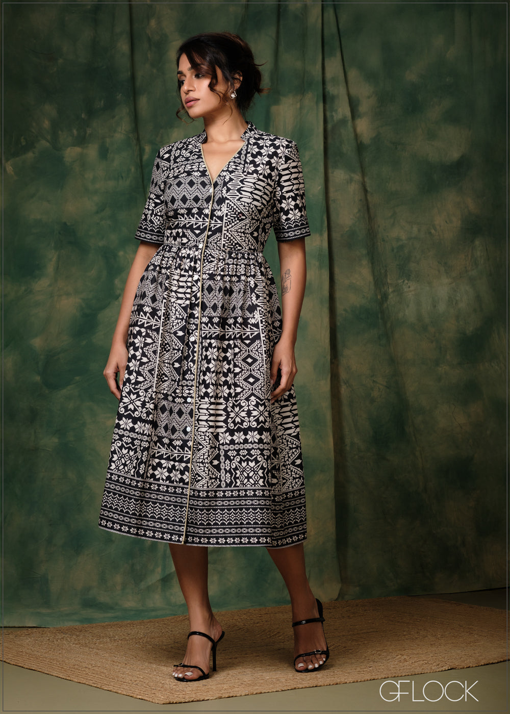 Printed Midi Dress - 171225