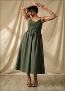 Smocked Strappy Dress - 290925