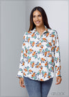 Regular Collar Floral Printed Shirt - 120623