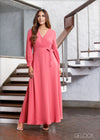 Long Sleeve Wrap Maxi Dress - 180923