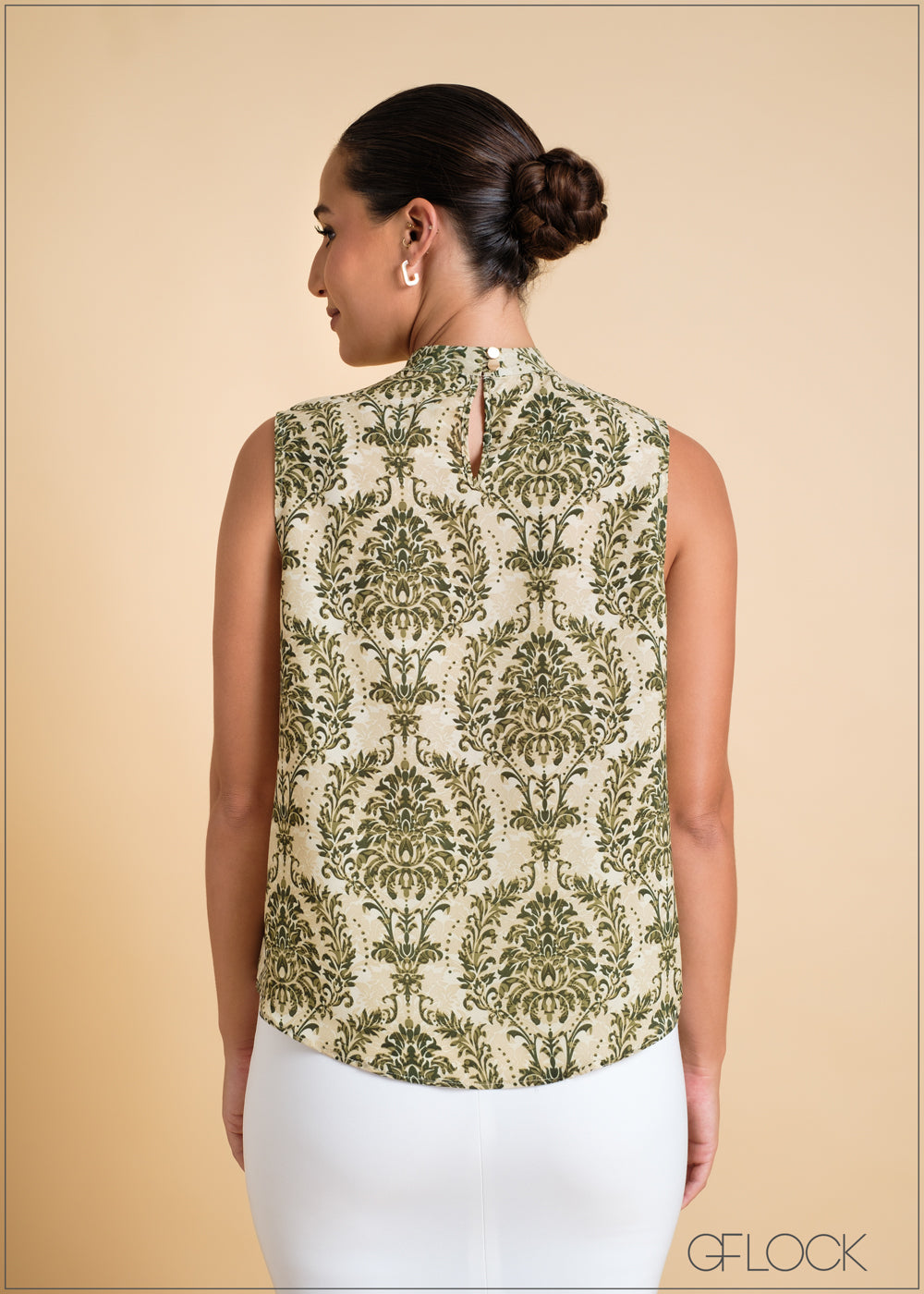 Sleeveless High Neck Top - 250324