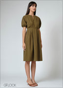 Puff Sleeve Dress - 080626