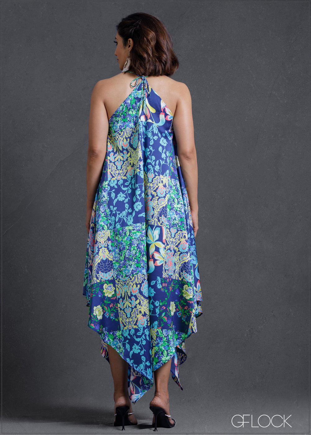 Sleeveless Printed Tie-Up Dress - 230224