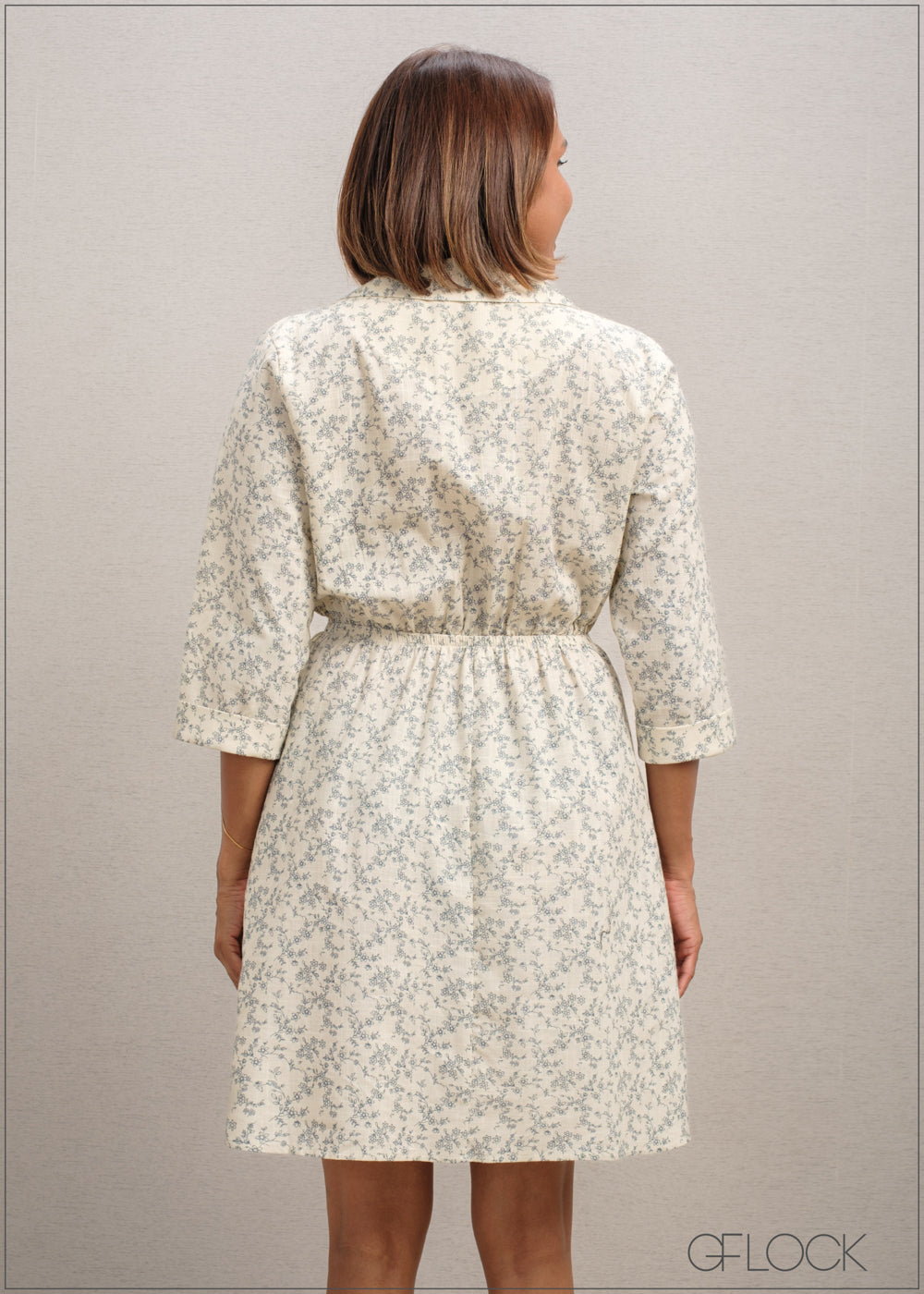 Long Sleeve Printed Dress - 300625